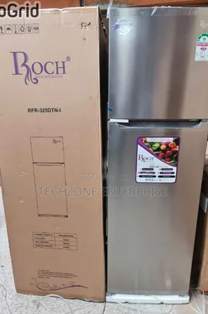 Roch (RFR-325-DT-I) 255l No Frost Double Door Refrigerator, Silver,,