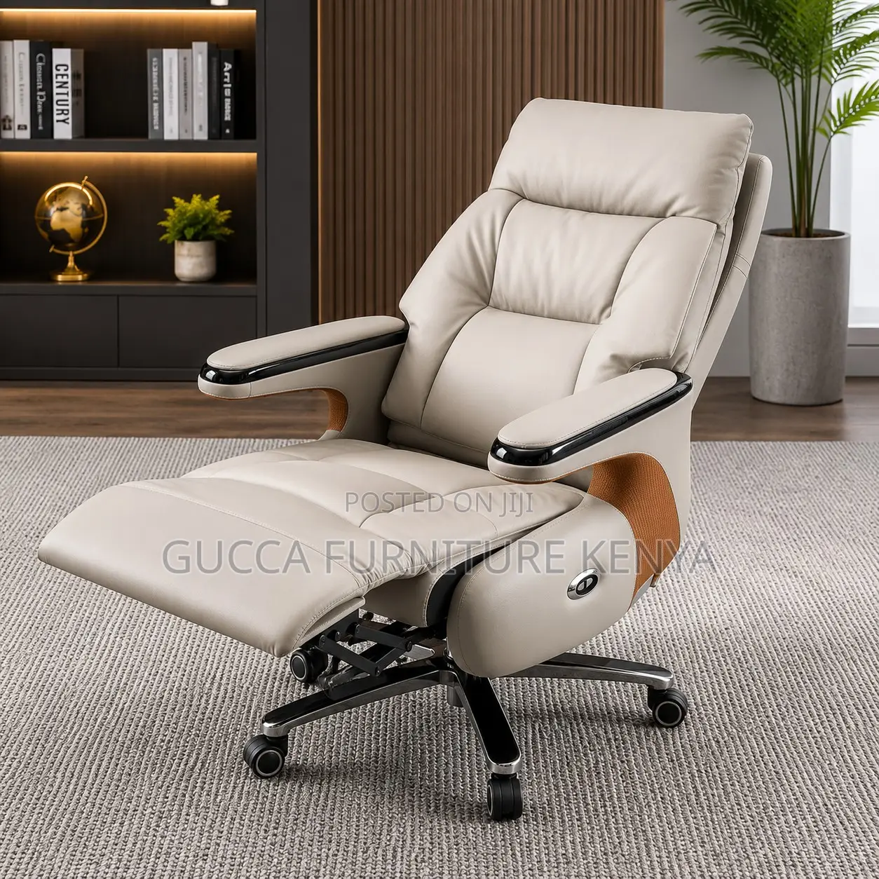 Executive Brown Leather Seat.