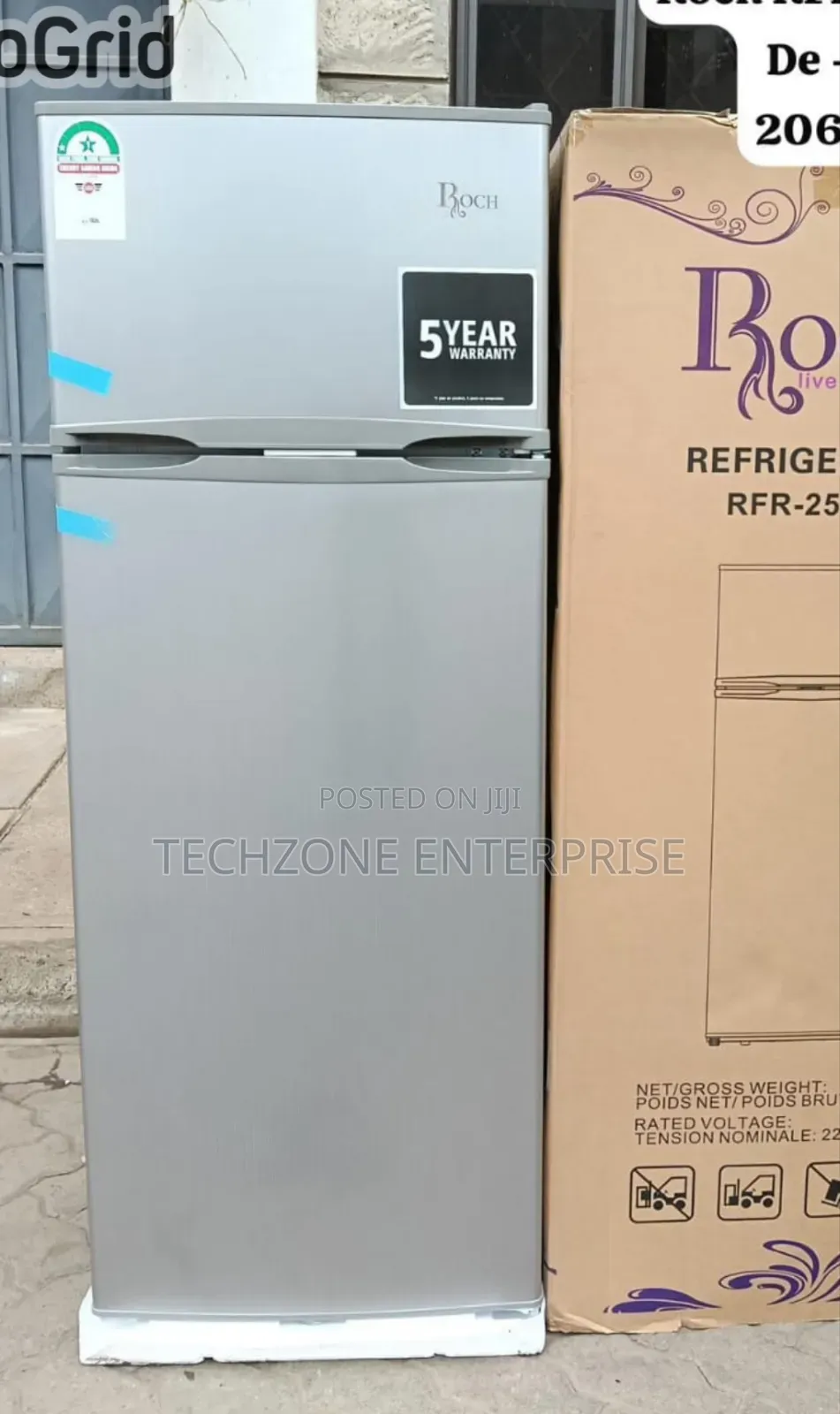 Roch (RFR-250-T-B) Double Door 206 Litres Refrigerator,,