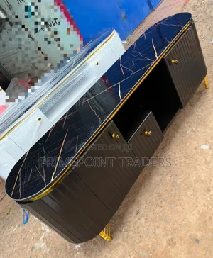 Modern 6FT Luxury TV Console With Marble Top