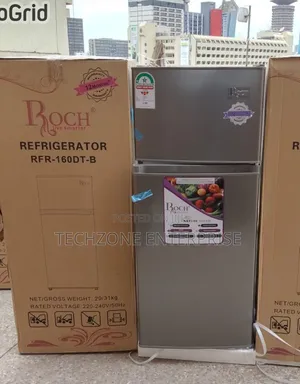 Roch 128litres RFR-160DT-B Double Door Refrigerator & LED Lights,,