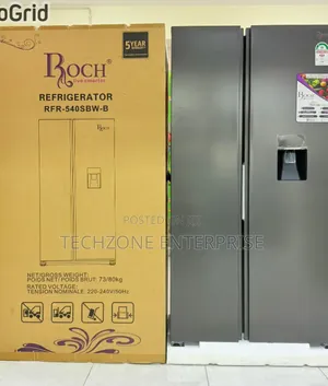 Roch Side by Side 439L (RFR-540SBW-B) Refrigerator With Dispenser ,,