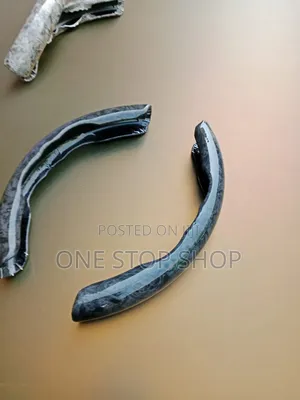 Pair of Segmented Car Steering Wheel Booster Covers Black Marble