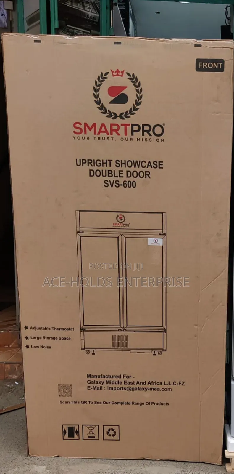 *Smartpro Upright Showcase Side by Side Fridge (SVS600) - 450 Litres