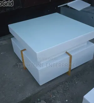 Quality White Executive Modern Squire Coffee Table With Metal Stand ,,