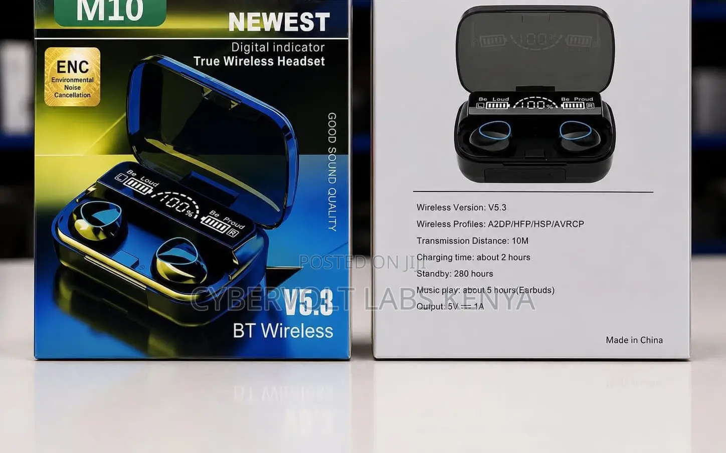 M10 TWS Wireless Bluetooth Earbuds V5.3 With Digital Display