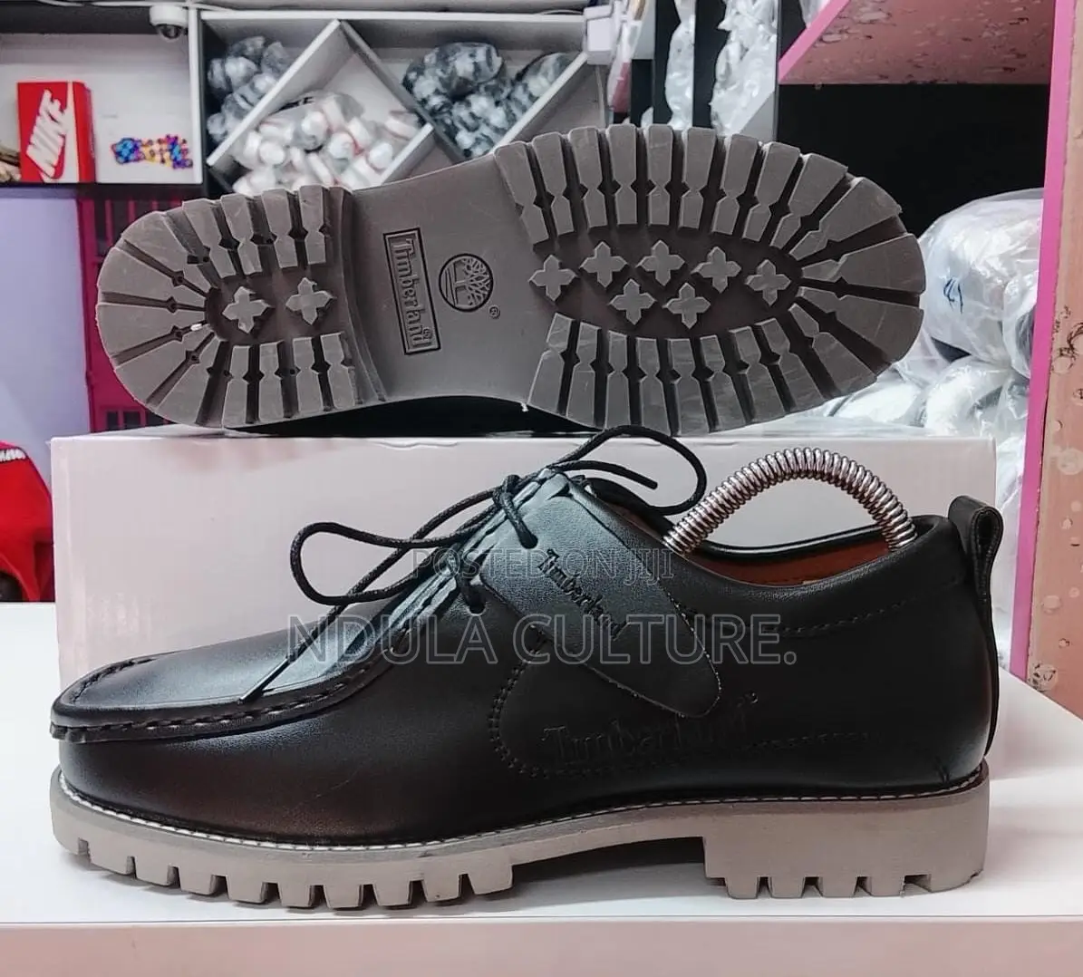 Brown Leather Moc-Toe Casual Shoes
