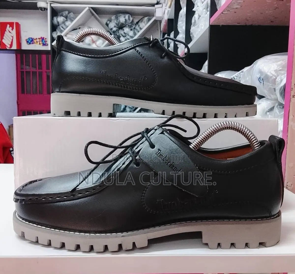 Brown Leather Moc-Toe Casual Shoes