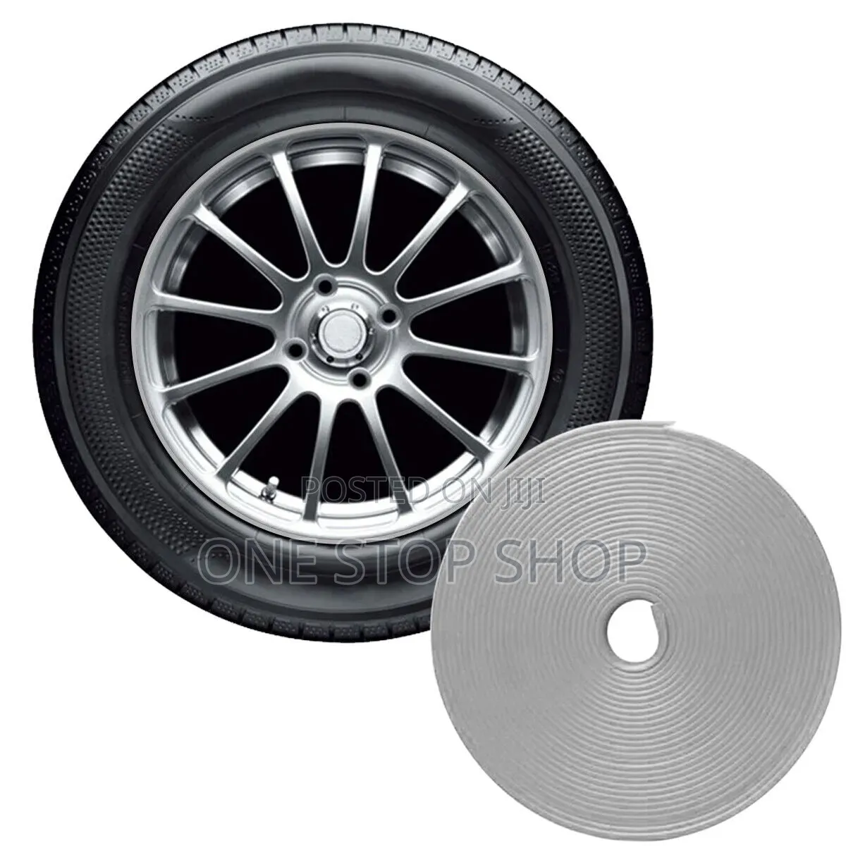 Car Wheel Grey Rim Edge Protector/Rubber Molding Strip 8mtrs
