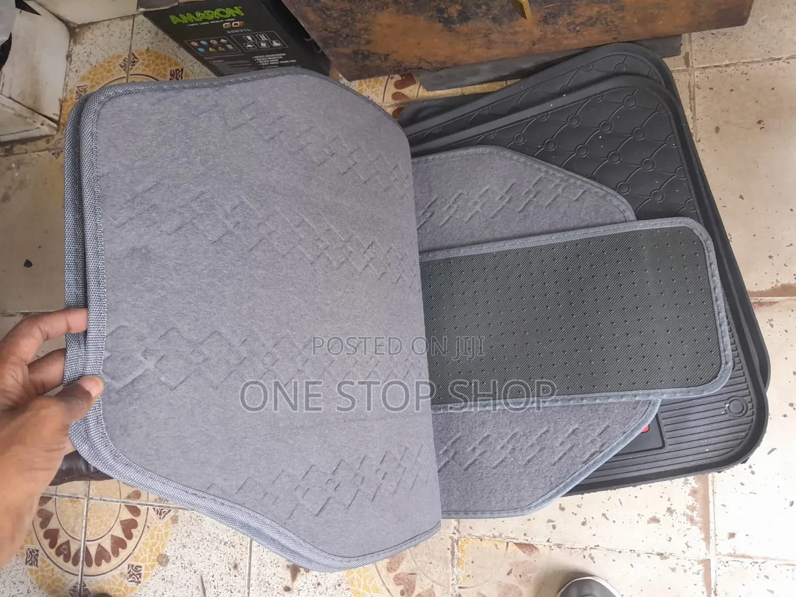 Nonskid Construction Woolen Nonslip Frey Floor Mat Set With Heel Pad