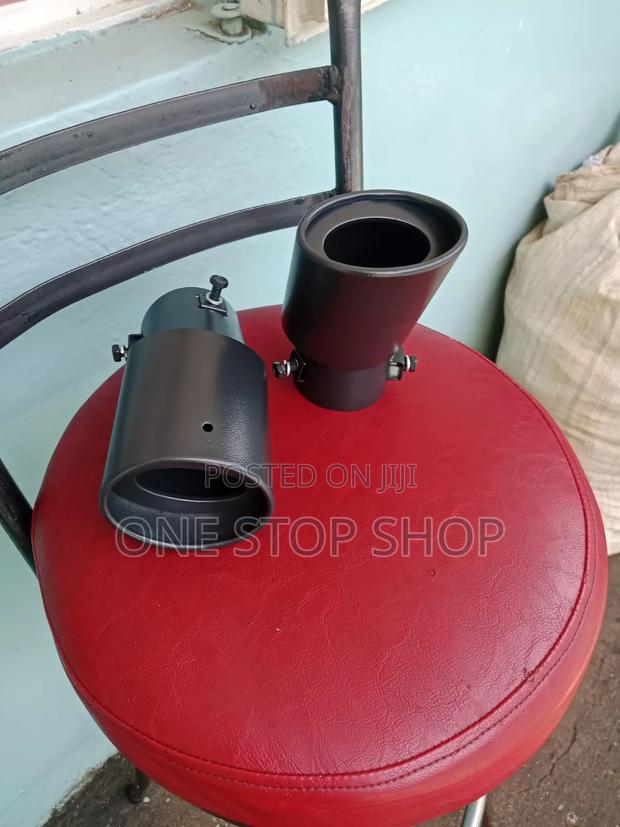 1pc Universal Black Matte Stainless Steel Exhaust Tailpipe
