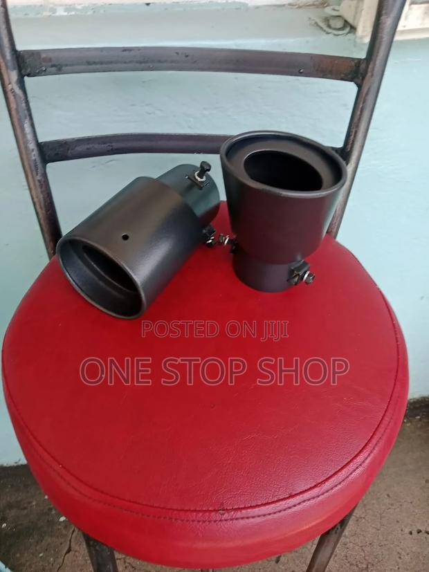 1pc Matte Black Finish Muffler Tip