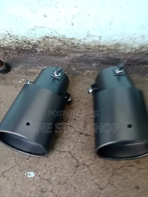 1pc Matte Black Finish Muffler Tip