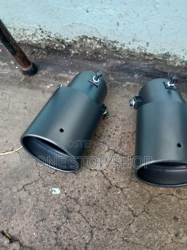 1pc Black Exhaust Tip Made From Corrosion Resistant Stainless Steel
