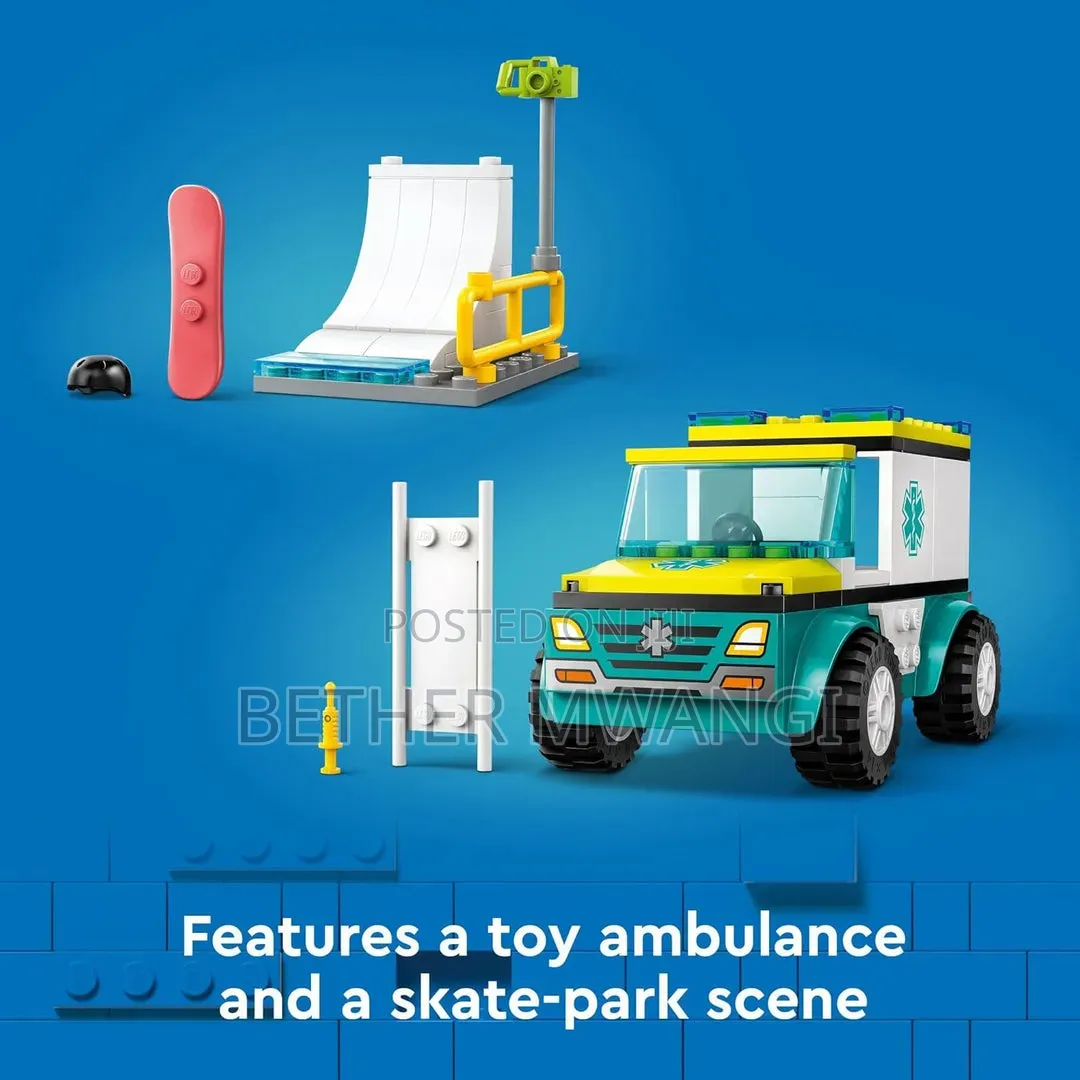 City Emergency Ambulance and Snowboarder in Kenya