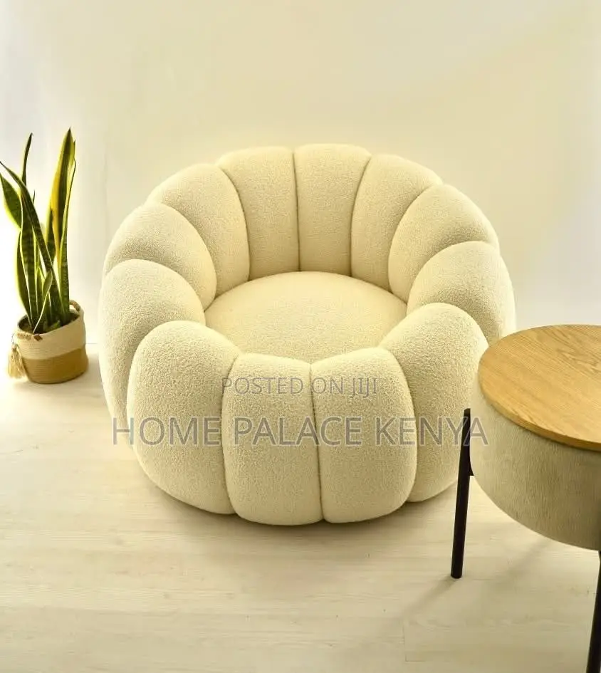 Home Chair;Elegant Round Upholster Bubble Single Sofa for Modern Homes