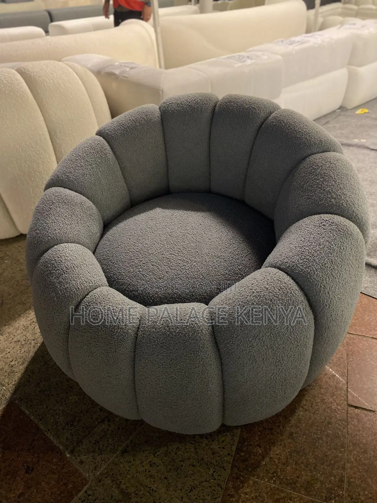 Home Chair;Elegant Round Upholster Bubble Single Sofa for Modern Homes