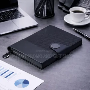 Executive Button Leather Cover A5 Notebooks