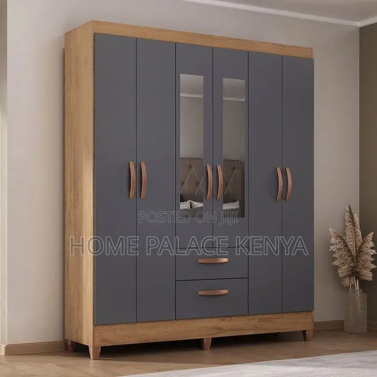 Home Wardrobe;4 Door Bedroom Wardrobe With Mirror and Spacious Storage