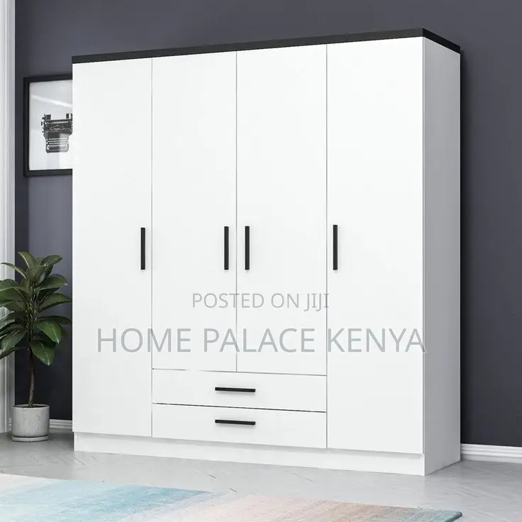 Home Wardrobe;4 Door Bedroom Wardrobe With Mirror and Spacious Storage
