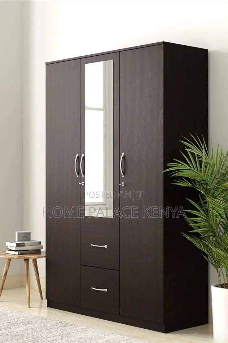 Home Wardrobe;4 Door Bedroom Wardrobe With Mirror and Spacious Storage