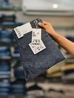 Zara Man Wide Leg Jeans Black Size 34-42= Brand New