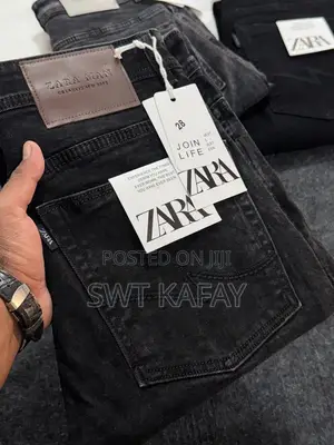 Zara Man Wide Leg Jeans Black Size 34-42= Brand New