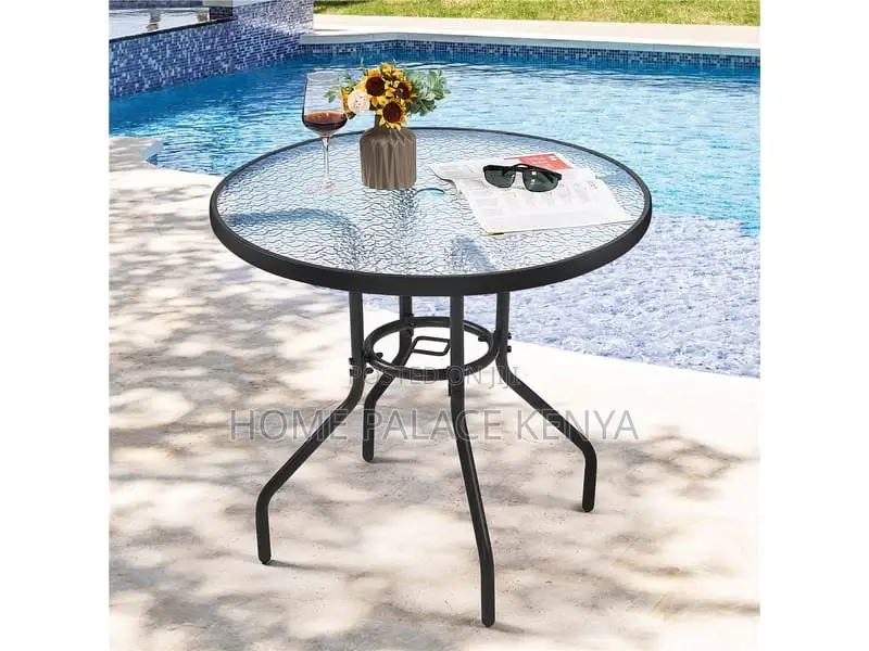 Balcony Table; Best Quality Tempered Round Glass Dining Table