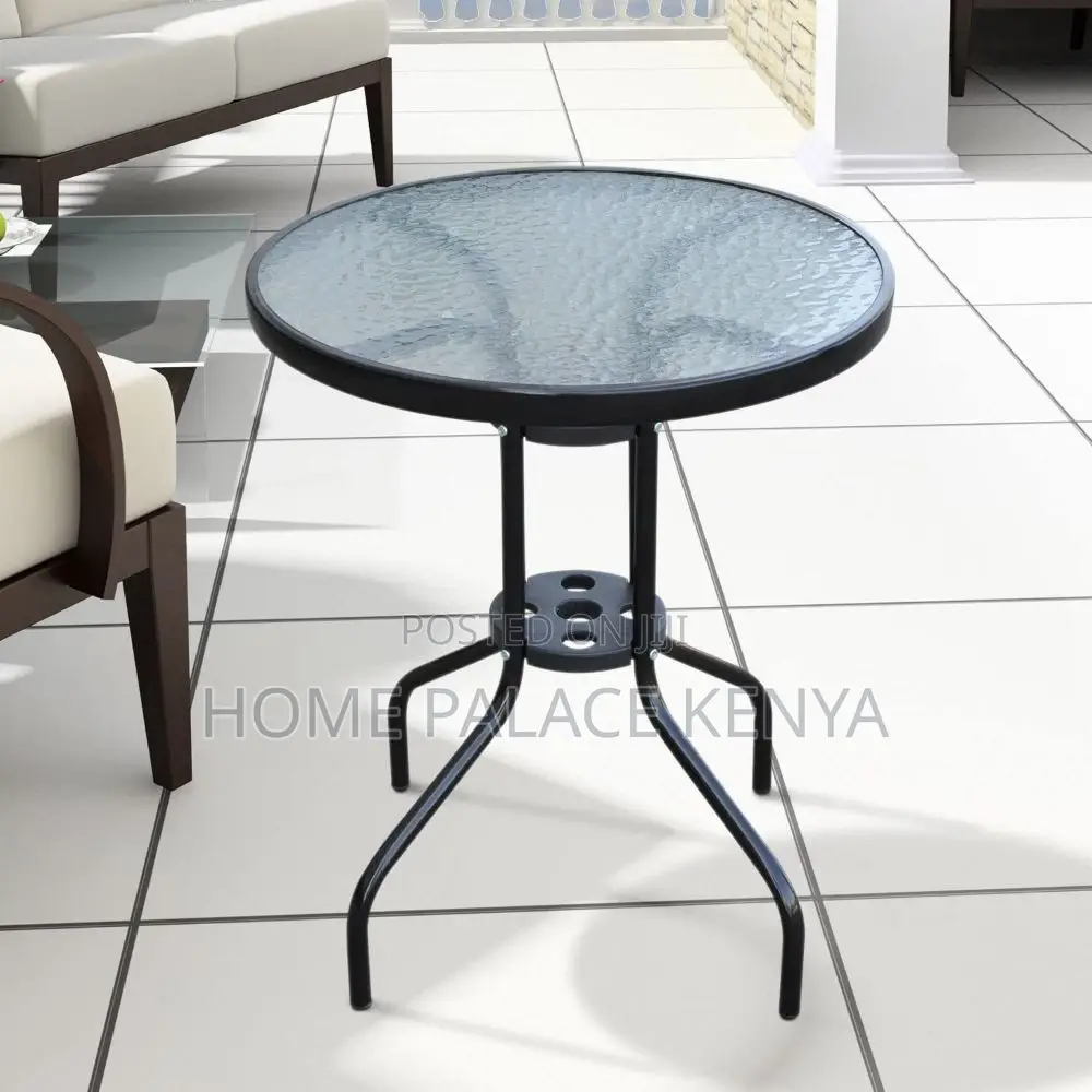 Balcony Table; Best Quality Tempered Round Glass Dining Table
