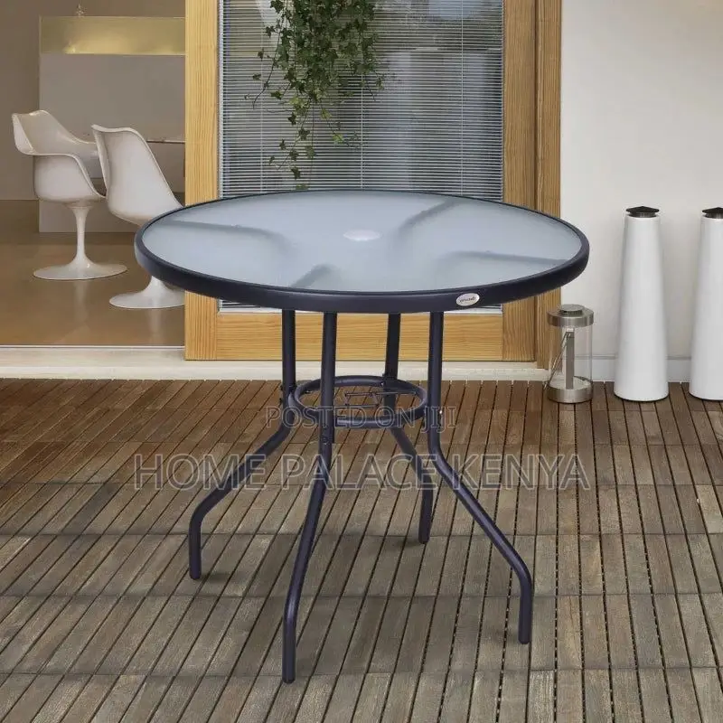 Balcony Table; Best Quality Tempered Round Glass Dining Table