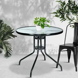 Balcony Table; Best Quality Tempered Round Glass Dining Table