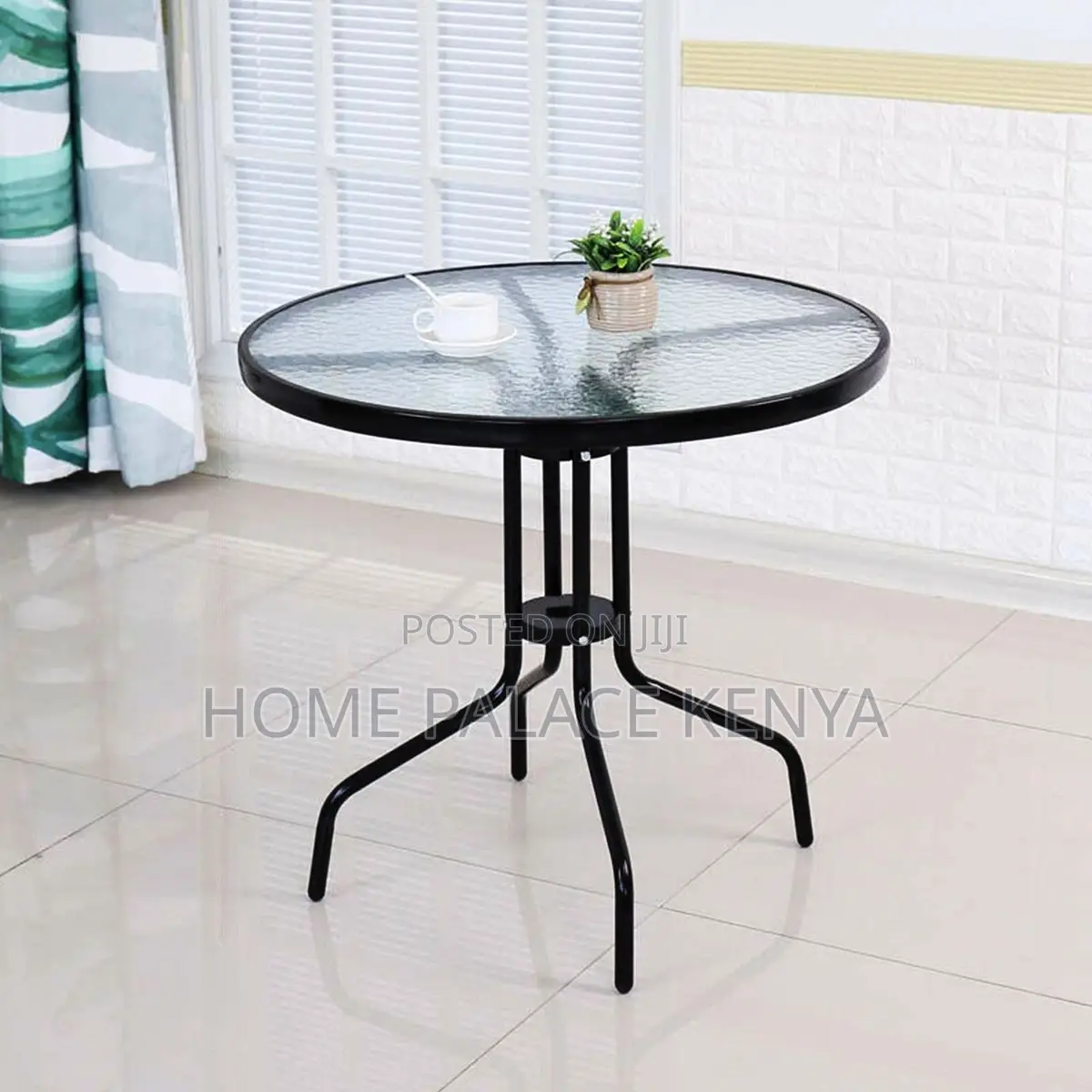 Balcony Table; Best Quality Tempered Round Glass Dining Table