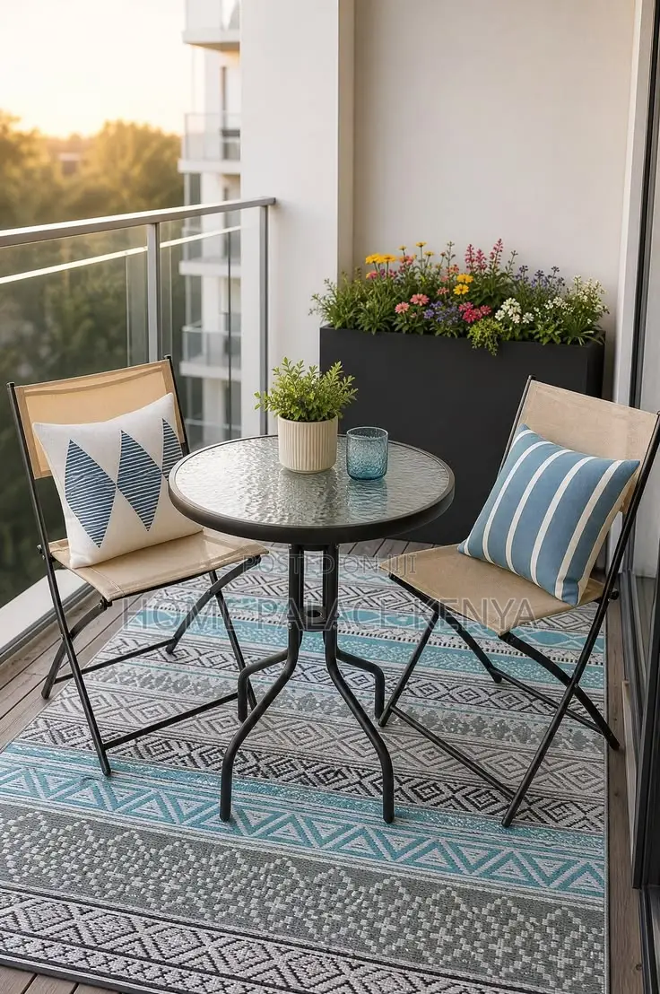 Balcony Table; Best Quality Tempered Round Glass Dining Table