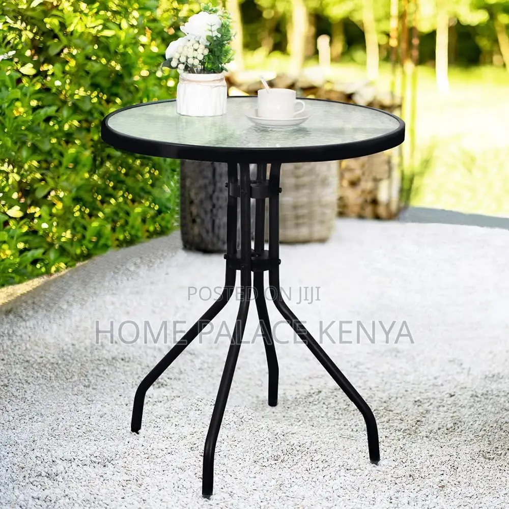 Balcony Table; Best Quality Tempered Round Glass Dining Table