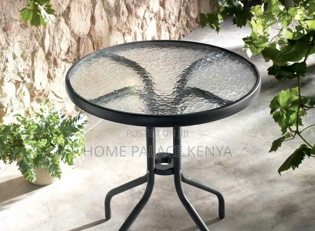 Balcony Table; Best Quality Tempered Round Glass Dining Table