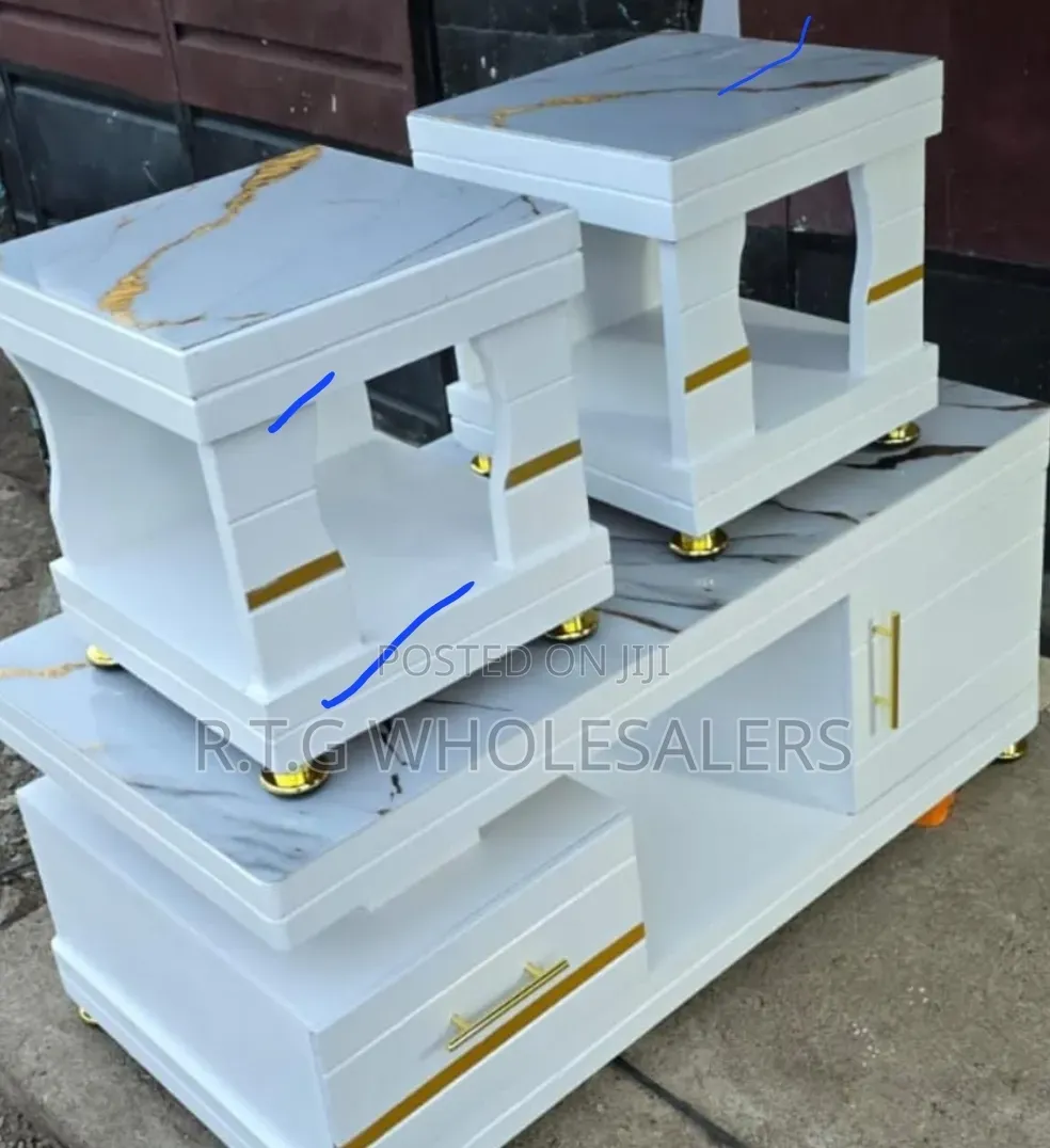 COFFEE TABLE  With Glass/Marble Topping With