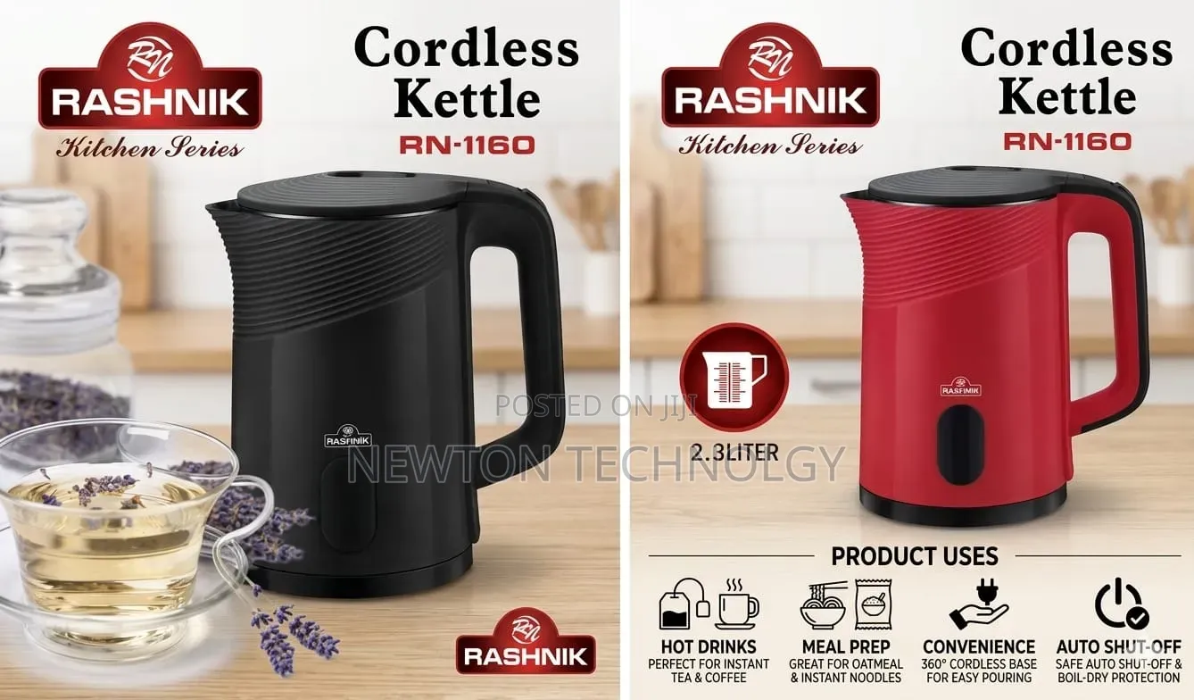 NEW ARRIVAL Rashnik 2.3 LTRs  Electric Automatic 
Cordless Kettle
