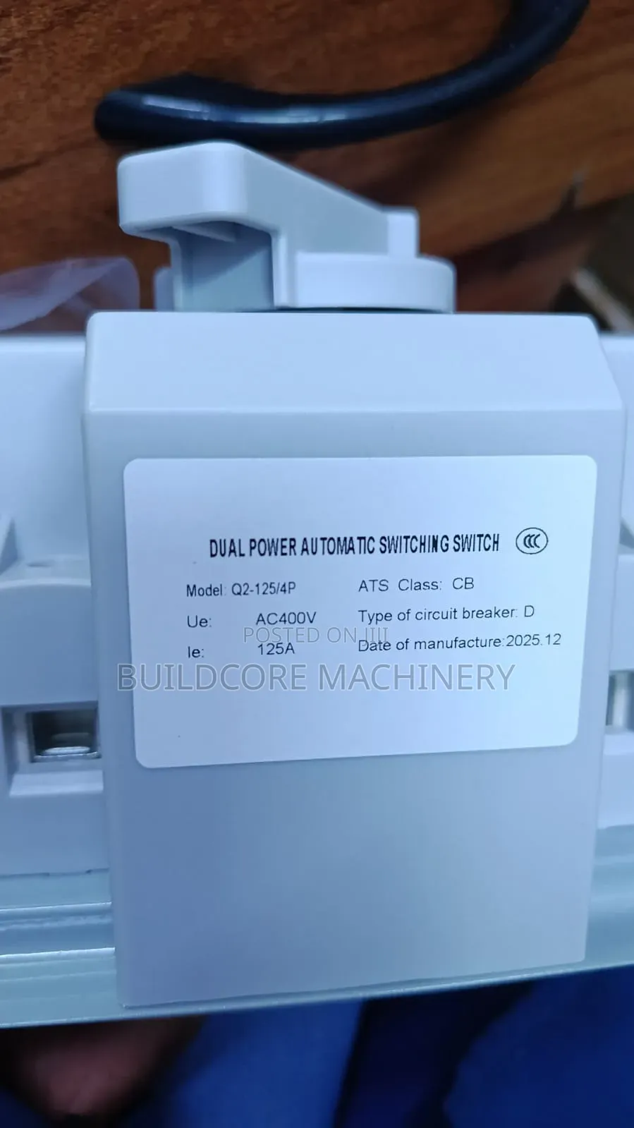 125A 400VAC Dual Power 4pole Automatic Transfer Switch
