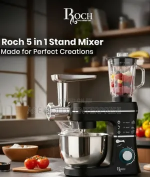 5 in 1 Roch Multifunctional Stand Mixer - 1400watts Stainless Bowl