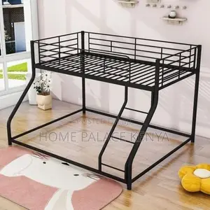 Bunk Bed; Two Tier Metal Bunk Bed for Kids With Space Saving Bedroom