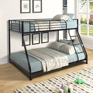 Bunk Bed; Two Tier Metal Bunk Bed for Kids With Space Saving Bedroom