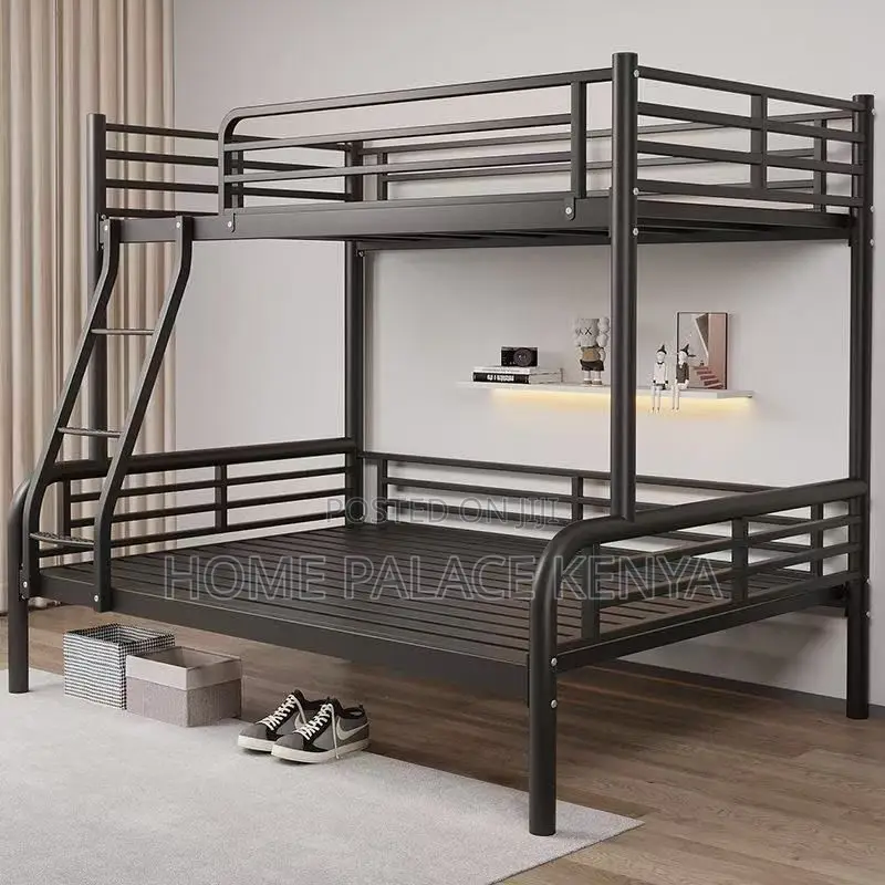 Bunk Bed; Two Tier Metal Bunk Bed for Kids With Space Saving Bedroom