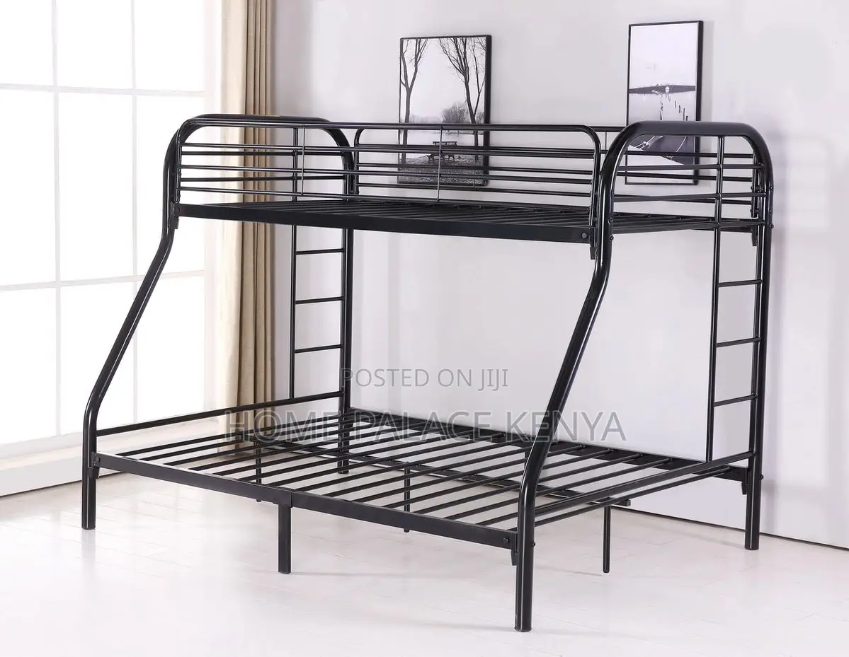Bunk Bed; Two Tier Metal Bunk Bed for Kids With Space Saving Bedroom