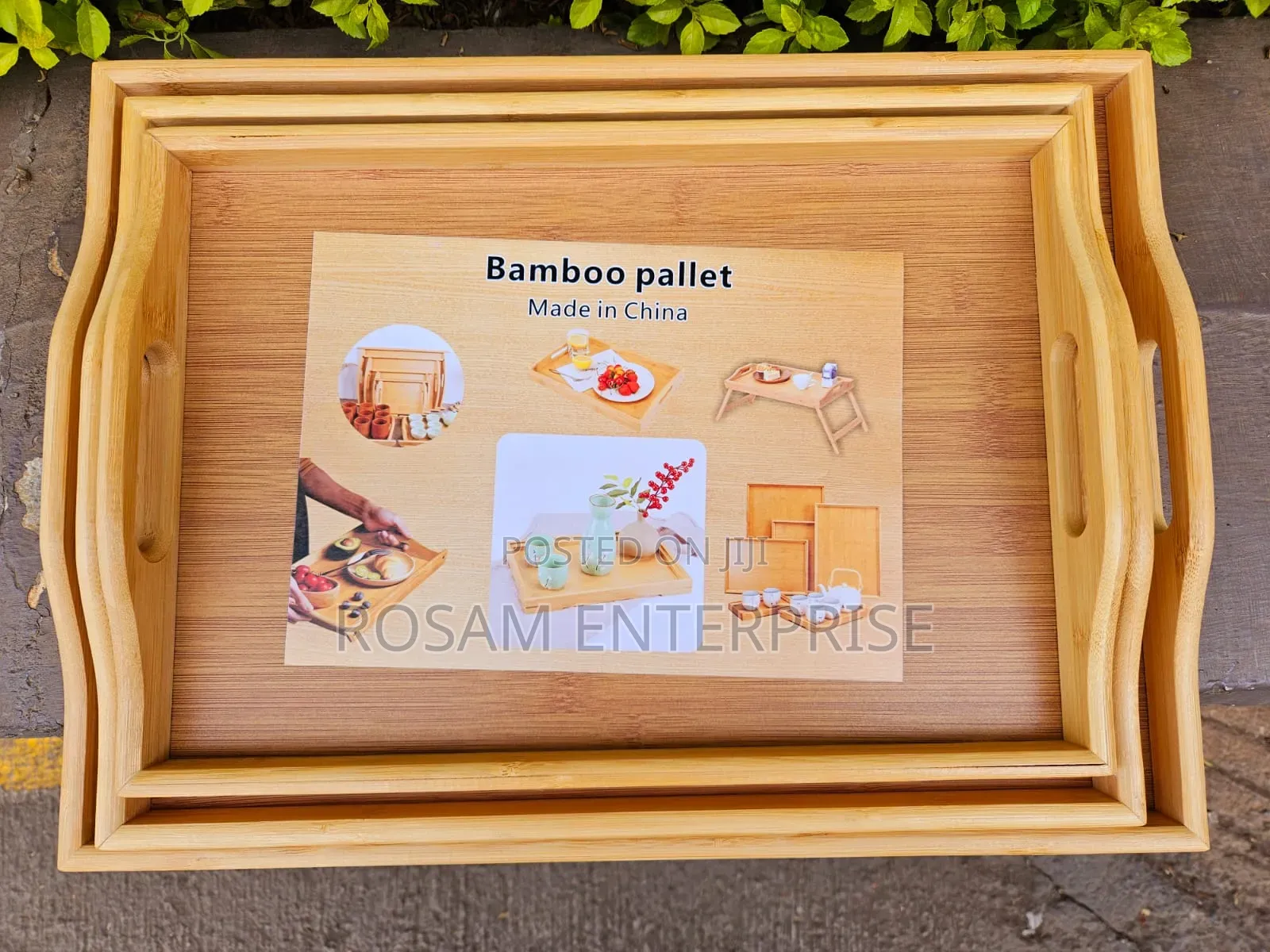 Classic Style Bamboo Tray
3pcs Set