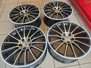 Size 20 Rims for Mercedes Benz ( Black-Silver - Multispoke Wheels)