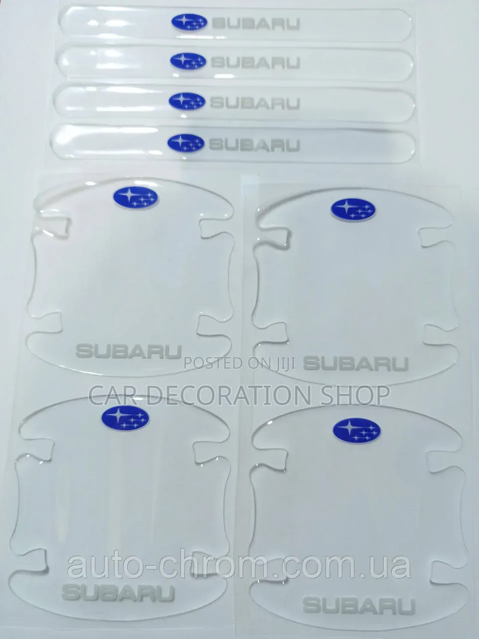 8pc Door Handle/Bowl Protector Stickers Branded Subaru