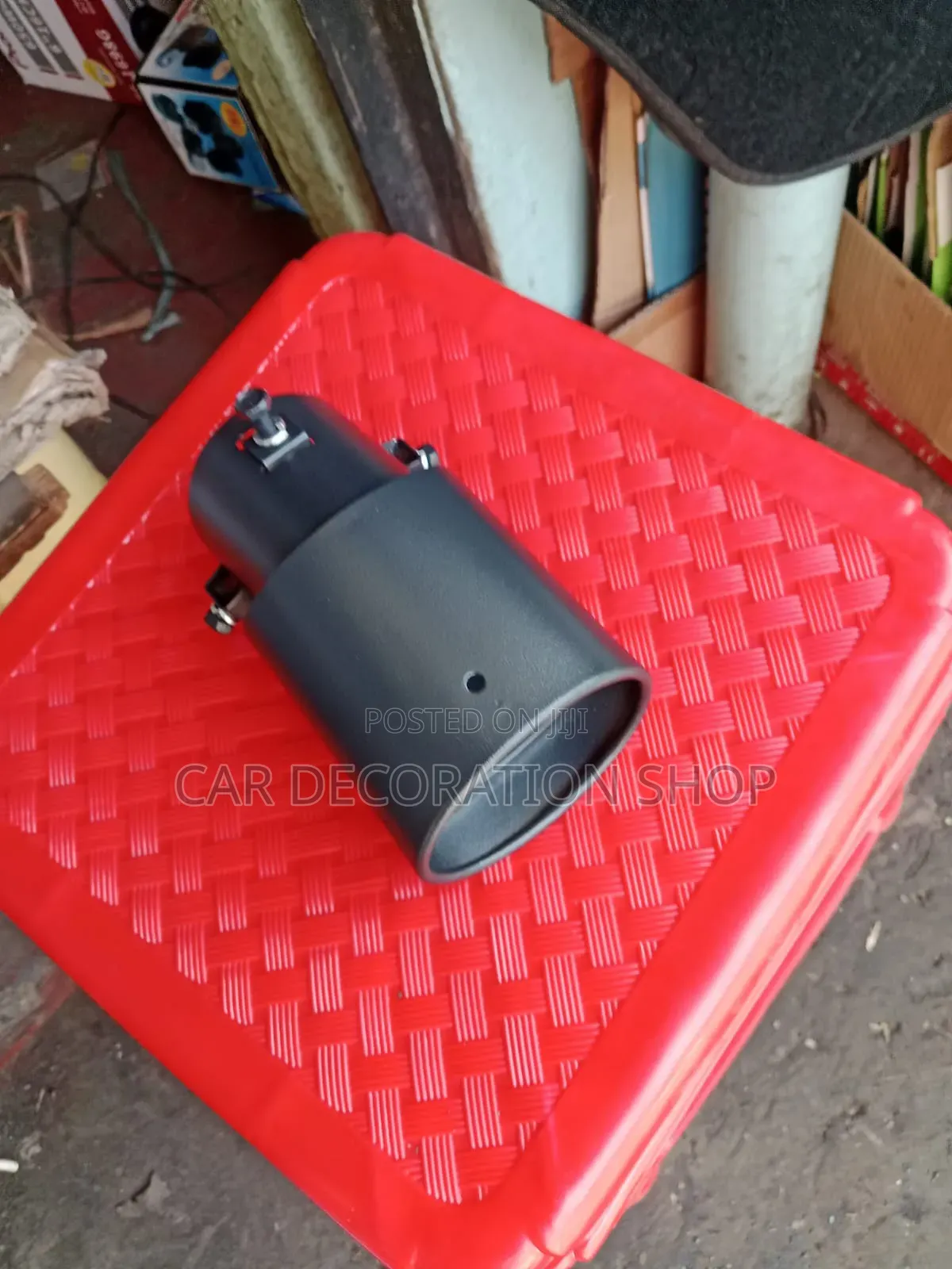 Black Metal Alloy Coated Stainless Steel Muffler Tip 2.5"inlet