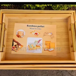 Bamboo Serving Tray With Handles