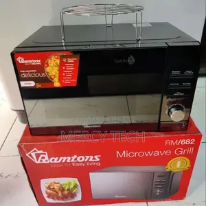 *Ramtons 20Litres Digital Microwave RM 682 With Grill (Black Glass)