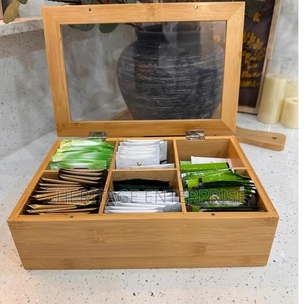 Bamboo Tea Bag Organizer